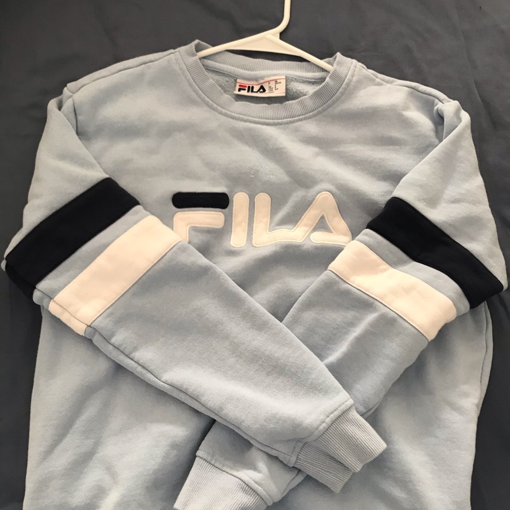 Light blue FILA crewneck sweatshirt